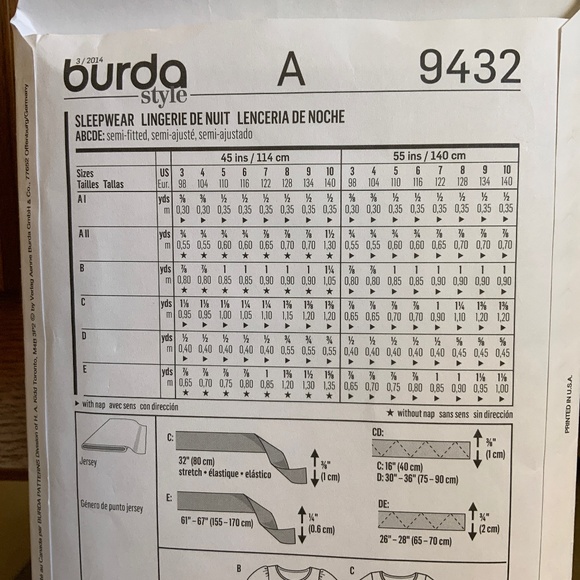 GIRLS - BURDA SUPER - SLEEPWEAR - Picture 6 of 6